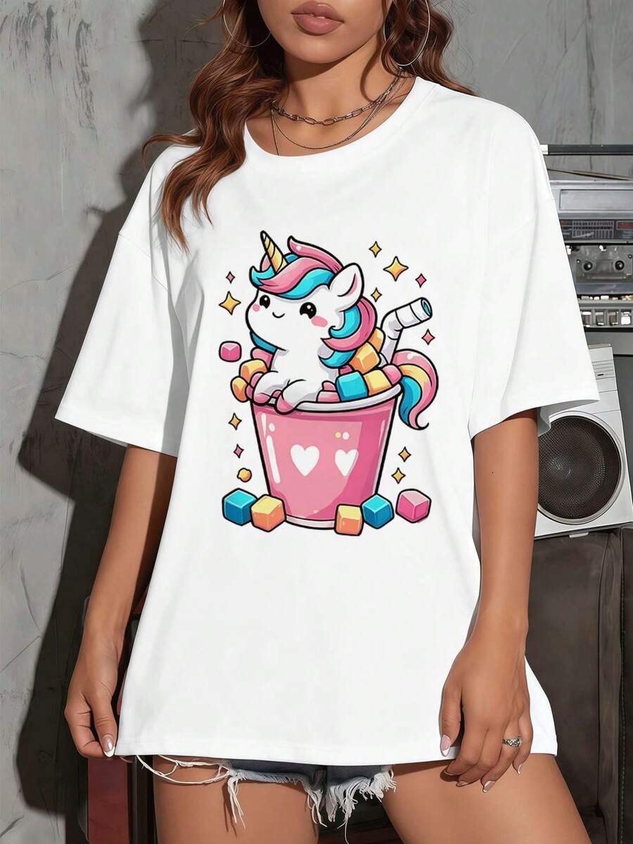 Dam-T-shirts - Vitt - Visa 1