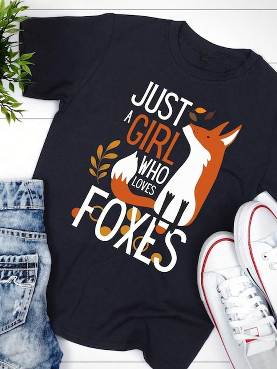 Just a Gir1l1l Who Loves Foxesfox birthday partyCute Fox Lover Gift T1S1Hirt
