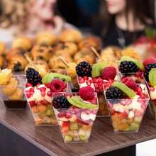 Reusable Transparent Square Dessert Cups, Suitable For Snacks, Chocolate, Ice Cream, Fruits, Cakes, Mousse, Pudding, Appetizers, Applicable For Restaurants, Family Gatherings, Parties, Wedding Decorations - View 3