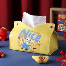 1 hộp đựng khăn giấy theo chủ đề, in hình nhân vật "Despicable Daddy" dễ thương, chất liệu da PU chống thấm nước, thích hợp sử dụng hàng ngày. - Nhiều màu - Xem 5
