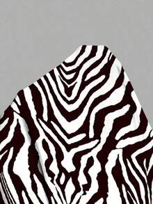 Sweetro Top casual con hombros descubiertos y pliegues de unicolor, otoño - Multicolor 10 - Ver 6