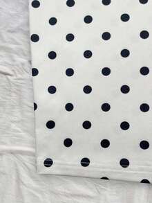 Vestido de mujer de manga corta con cuello redondo y rayas versátil - Blanco y Negro 2 - Ver 6