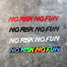 1pc No Risk No Fun Car Sticker, Waterproof Vinyl Letter Decal Suitable For Car Windows, Motorcycle Side Panels/Fuel Tank/Helmet, Bicycle Frame/Top Tube, Great Easter Gift - A - View 6