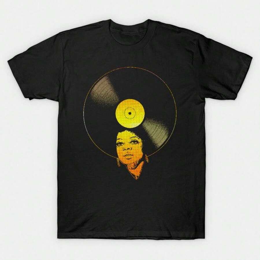 Afrovinyl (soul) T-shirtShirt For Women Camiseta 100% Algodón Unisex - Playera Casual Premium de Corte Cómodo - Negro - Ver 1