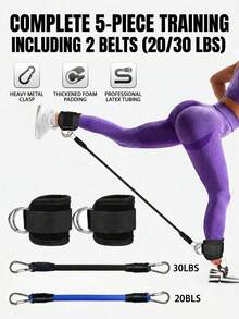 Banda de resistencia para fitness en casa - Multicolor - Ver 2