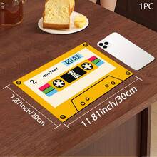 1pc Yellow Ribbon Print Absorbent Mat/Drying Mat For Coffee Maker, Tableware - Absorbent Polyester Desktop Protective Mat With Rubber Anti-Slip Pad, For Kitchen Counter Decor, Home Bar And Dining Table - Multicolor - View 15