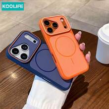 KOOLIFE 磁吸奢華啞光雙色親膚感高端防撞防摔 Apple 手機保護殼 灰色與白色，適用於 iPhone 18 Pro/18 Pro Max/17 Pro Max/16 Pro Max/15 Pro Max/14 Pro Max/13 Pro Max/17 Pro/16 Pro/15 Pro/14 Pro/13 Pro/17/16/15/14/13/12 Pro Max/12 Pro/12/11 機型；情侶禮物，支援無線充電，防摔硬殼，週年禮物，加厚全包覆手機殼 - 灰色 - 查看 4