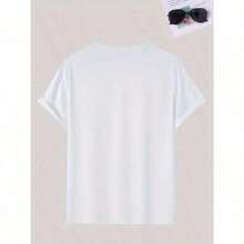 Camiseta de Manga Corta con Patrón de Moda para Hombres de Verano - Negro - Ver 9