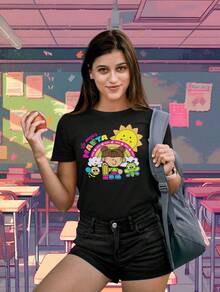 Envío gratis, entrega local enéxico, entrega en 4 días. Playera Dama Maestras La Mejor Maleta - Negro - Ver 5