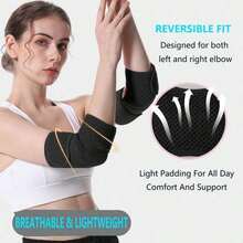 Adjustable Size Breathable Elbow Sleeve, Suitable For Daily Fitness, Basketball, Tennis Elbow Protection - Multicolor - View 3
