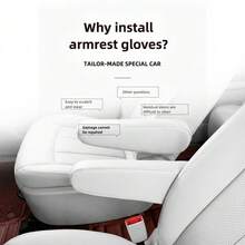 1pc All-Season Universal Car Armrest Cover - Elastic Band Armrest Protector, Fits 13-Inch Armrest, Easy Installation With Elastic Band, Multiple Colors Available, Protects Original Interior, Car Interior Accessory - Multicolor - View 5