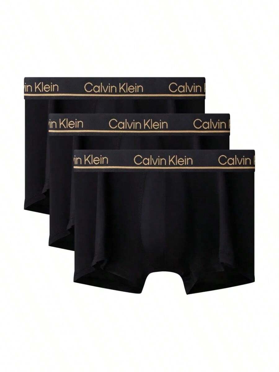 Calvin Klein CK NP2759O メンズ ボクサーパンツ 3 枚組 抗菌防臭 通気性抜群 ストレッチ素材 肌に優しい 春夏秋冬万能インナー - ブラック - チェックする 1