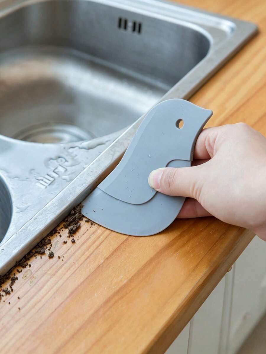1PC Oil Scraper Brush, Penguin Designed Oil Scraper Kitchen Tool, Used For Removing Oil Stains, Baking, Easy To Use, Hands Oil-Free, Penguin Soft Scraper, Household Kitchen Oil Scraper Board, Used For Scraping Oil Stains, Baking Kitchen Small Tool - Grey - View 1
