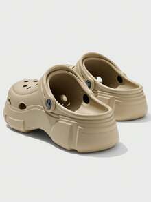 Sandales décontractées légères et respirantes pour femmes MAOLI, style sport outdoor, couleur unie, plates, souples et flexibles, antidérapantes, chaussures d'eau pour couples, glissières pour femmes durables et respirantes, sandales compensées pour femmes - marron clair - Voir 5