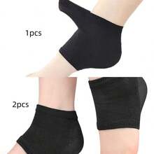 2pcs/Pair Silicone Heel Protectors, Anti-Friction Heel Socks, Moisturizing And Repairing Dry Cracked Heels, Suitable For Sports Shoes, High Heels And Casual Shoes - Multicolor - View 2