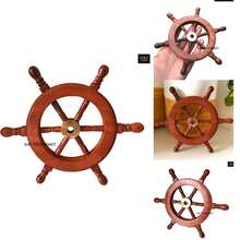 Ship Wheel 6 Wood And Brass Nautical Decor Handmade Captains Steering Personalized Ship's Wheel Vintage Maritime Gifts Home Office Wall - 棕色 + 6英吋長 x 0.5英吋寬 - 查看 8