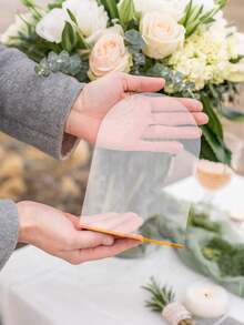 6pcs Gold Arch-Shaped Wedding Table Number Plates, Clear Acrylic Table Number Cards, Suitable For Wedding Reception Seating, Anniversary Celebration And Bridal Shower, Elegant Wedding Decor, Graduation Ceremony, Party Decoration, Bachelorette Party, Wedding Signage, Dinner Table Cards, Wedding Reception Table Decor - A - View 3