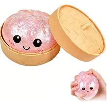 Glitter Dumpling Squishy - Random Glitter Dumpling Box, 10 Colors Dumplings Squishy Toy, More Surprises (Random-4PCS) - Multicolor 2 - View 15