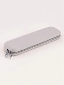 Túi đựng văn phòng phẩm hình chữ nhật bằng silicon họa tiết hoạt hình tối giản, hộp đựng bút chì silicon đơn giản dung tích lớn, hộp đựng đồ đa năng, túi đựng cọ trang điểm. - A - Xem 11