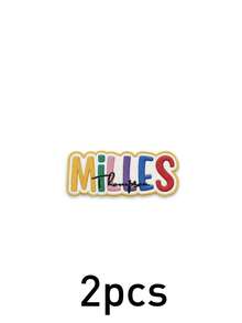 Custom Colorful Letter Name Patch, Personalized Rainbow Text Patch Sticker For Jackets Hoodies Backpacks Tote Bags, Customized Embroidered Name Clothing Badge, Customizable Fashion Label Decor, Aesthetic Street Style Accessory - Style H - View 30
