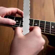 Guitar Neck Notched Straight Edge Luthier Tool Fret Leveling Repairing Ruler - Silver - View 3
