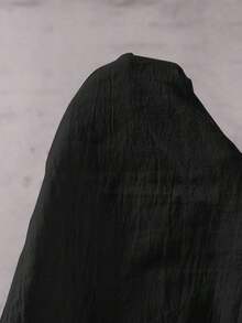 Camisa sin mangas de unicolor con diseño de botones para mujer - Negro 2 - Ver 9