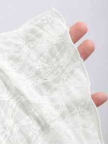 Top tubo corto con estampado texturizado y lazo - Blanco - Ver 6