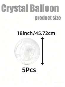 5Pcs 18-Inch Transparent Bobo Ball Aluminum Film Balloon Set Includes Fishing Line And Balloon Arch Set,Camping Party Decoration Arrangement Party Decoration Wedding Birthday Party Decoration Supplies, Party Decorations, Home Decor - Transparent - View 11