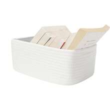 Small Storage Basket, Woven Toy Basket, Gift Basket, Closet Storage Box With Handle, Cubic Decorative Box - Multicolor - View 14