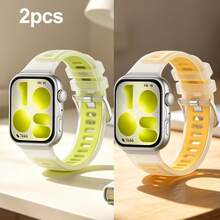 2 chiếc dây đeo đồng hồ silicon mềm Cool Summer Series tương thích với Watch Fit 5 Pro, Fit 4, Fit 3, phụ kiện vòng đeo tay đồng hồ - Nhiều màu - Xem 12
