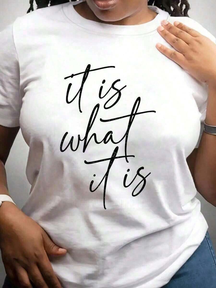 Conjuntos de Verano para Mujer, Camiseta con Estampado Natural Estilo Caligrafía Minimalista, Ropa de Mujer, Camiseta Casual de Manga Corta para Mujer, Camiseta con Estampado y Cuello Redondo, Ropa de Mujer, Nuevo Estilo 2026, Estilo Moderno, Tops de Verano Holgados y Cómodos - Camiseta de Manga Corta de Algodón Holgada Estilo Vintage Urbano Unisex, blusas para mujer, playeras de mujer, blusas casuales para dama. - Blanco - Ver 1