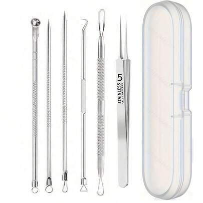 SANRIO Acne Needle Blackhead Cleaning Tool Set, Acne Treatment Tool Set, Blackhead Removal Tool, Professional Stainless Steel Acne & Spot Removal Tool Set