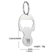 1pc Keychain Supermarket Mini Cart Supermarket Token Bottle Opener Beer Bottle Opener Keychain, DIY Cup Pendant, Fashion Accessory Gift For Boyfriend, Father's Day Car Accessory, Cute Goth Y2K Halloween Accessory - View 2