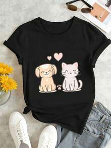 Women T-Shirts - Black - View 1