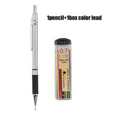 Pensil Mekanik Logam 0,7mm, Isi Ulang Warna, Pegangan Lembut Anti Selip, Pensil Otomatis untuk Sekolah, Kantor, Menggambar, Membuat Sketsa, Menulis, Alat Tulis - beraneka warna - View 10