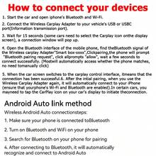 Bộ chuyển đổi CarPlay và Android Auto không dây 2 trong 1, cắm là chạy, bộ thu không dây USB-C/USB, hỗ trợ điều khiển vô lăng, tương thích với điện thoại và Android, không cần ăng-ten ngoài. - A - Xem 11