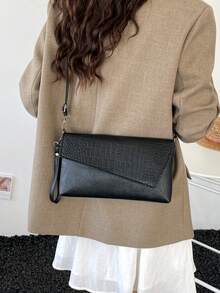 Women's Fashion Minimalist Versatile Clutch - Black - View 4