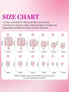 96pcs Y2K Style Cat Eye Edged False Toenails, Short Square Nude Color Fake Toenails, Suitable For Daily Wear, Applicable For Nail Salons And DIY - Multicolor - View 5