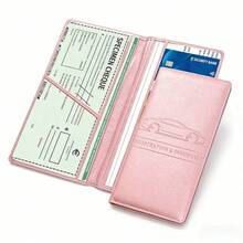 1/2pcs PU Leather Car Registration & Insurance Card Holder, Glove Box Storage Pouch, Car Truck Document Wallet, Travel Essential, Back To School, Holiday Accessory, Passport Holder - Multicolor - View 7