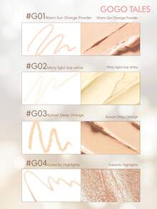 GOGO TALES GOGOTALES 2-in-1 Contour and Highlight Stick, Ciptakan Bayangan 3D dan Kulit Cerah, Kontur Alami dan Pembentukan Wajah, Ringkas dan Portabel, Ideal untuk Pemula - #G02 Putih Berkabut - View 9
