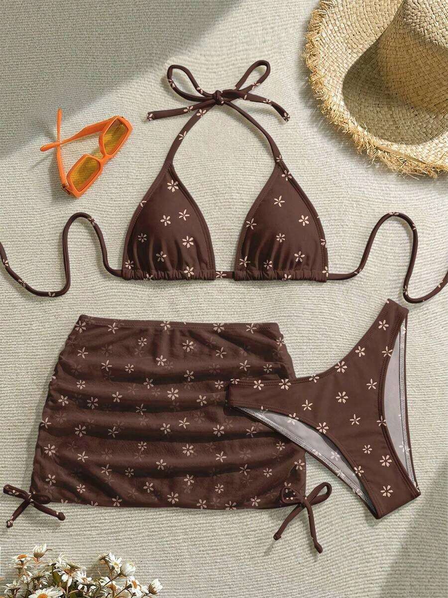 Conjunto de traje de baño de vacaciones para mujer, conjunto de vacaciones de verano para mujer, conjunto de playa para mujer - Multicolor 10 - Ver 1