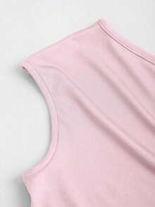 Conjunto de 3 piezas para mujer con camiseta de unicolor, tirantes y drapeado - Multicolor 2 - Ver 5