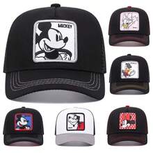 Mũ lưỡi trai lưới in hình chuột Mickey và vịt Donald của Disney, có thể điều chỉnh, thoáng khí, chống nắng, thích hợp cho hoạt động ngoài trời thường ngày. - Mũ lưỡi trai - Xem 1