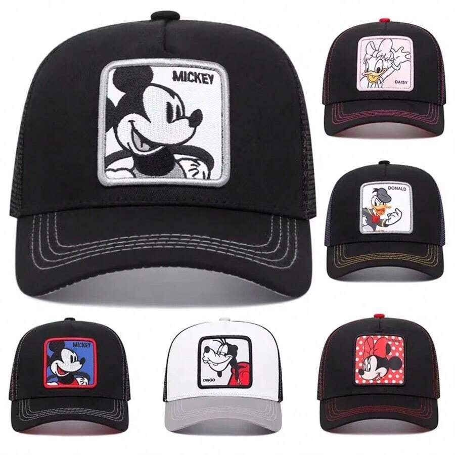 Mũ lưỡi trai lưới in hình chuột Mickey và vịt Donald của Disney, có thể điều chỉnh, thoáng khí, chống nắng, thích hợp cho hoạt động ngoài trời thường ngày. - Mũ lưỡi trai - Xem 1