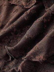MOD Vestido asimétrico con volantes para mujer talla grande en color marrón oscuro, vestido marrón oscuro, vestido marrón café, vestido corto marrón, vestido, vestido de otoño/invierno, vestido de Navidad, vestido de Año Nuevo, vestido de Acción de Gracias, vestido de fiesta, disfraces de Navidad, vestidos de fiesta para mujer, vestido de fiesta de Navidad - Marrón - Ver 6