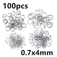 100 chiếc khoen nối hở bằng thép không gỉ mạ vàng, đường kính 3-10mm, vật liệu làm trang sức thủ công, thích hợp để tự làm khuyên tai và vòng cổ. - Vòng mở - Xem 44