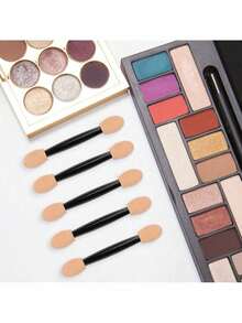 200pcs Disposable Double-Ended Eye Shadow Brushes, Dual-Sided Sponge Eyeliner Brushes, Makeup Brush Tools - Multicolor - View 6