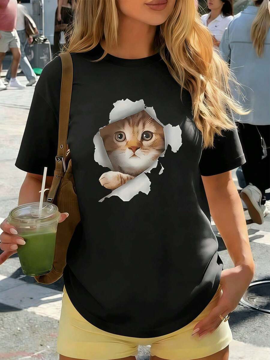 Women T-Shirts - Black - View 1