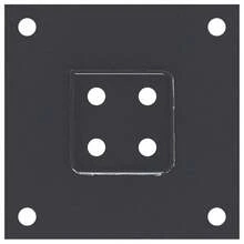 vidaXL Post Bases Square 12 Pcs Anthracite 2.80x2.80" Powder-Coated Steel - A - Xem 8