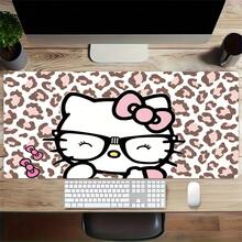 SANRIO [1件 Hello Kitty 桌墊] 可愛特大號 Hello Kitty 桌墊（戴眼鏡設計）| 防滑橡膠底 | 遊戲與辦公雙用滑鼠墊 | 相容於 PC、筆記型電腦和桌上型電腦 – 聖誕節與情人節文化禮物 - B - 查看 3